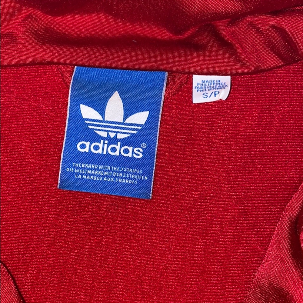 Red adidas track jacket - Picture 4 of 4